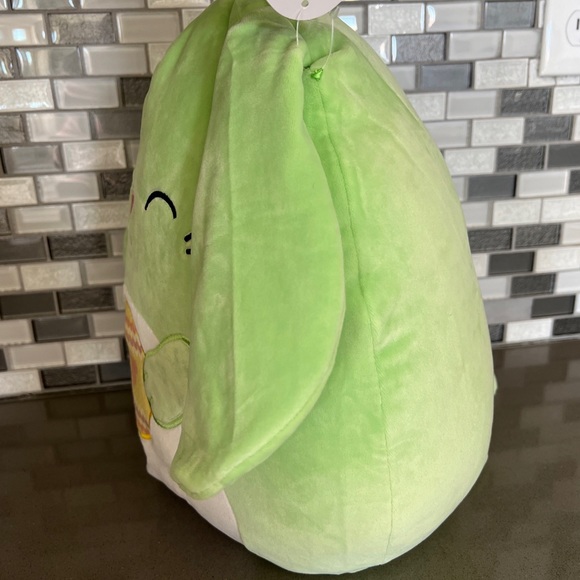 Squishmallows Easter Squad HARA The Green Bunny Holding Easter Egg 14โ BRAND NEW - Picture 7 of 16